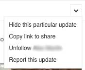 How to hide LinkedIn Status Updates